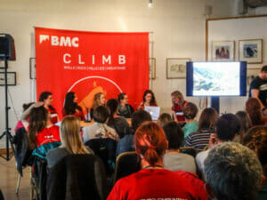 Women in climbing - our fellow alpinetrek colleague Cora at the SHAFF