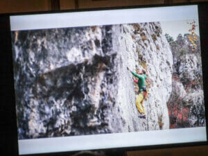Women in climbing - our fellow alpinetrek colleague Cora at the SHAFF