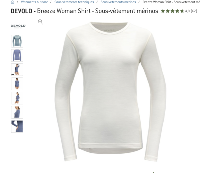 Bild 1 von Marie zu Devold - Breeze Woman Shirt - Merinounterwäsche