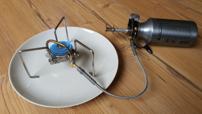 Erster Test des Muka mit 400ml Benzinflasche Bild 1 von Nils zu Soto - Muka Stove - Benzinkocher